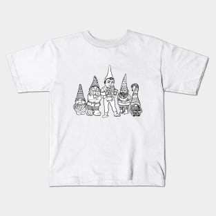 Gang of Gnomes Black and White Kids T-Shirt